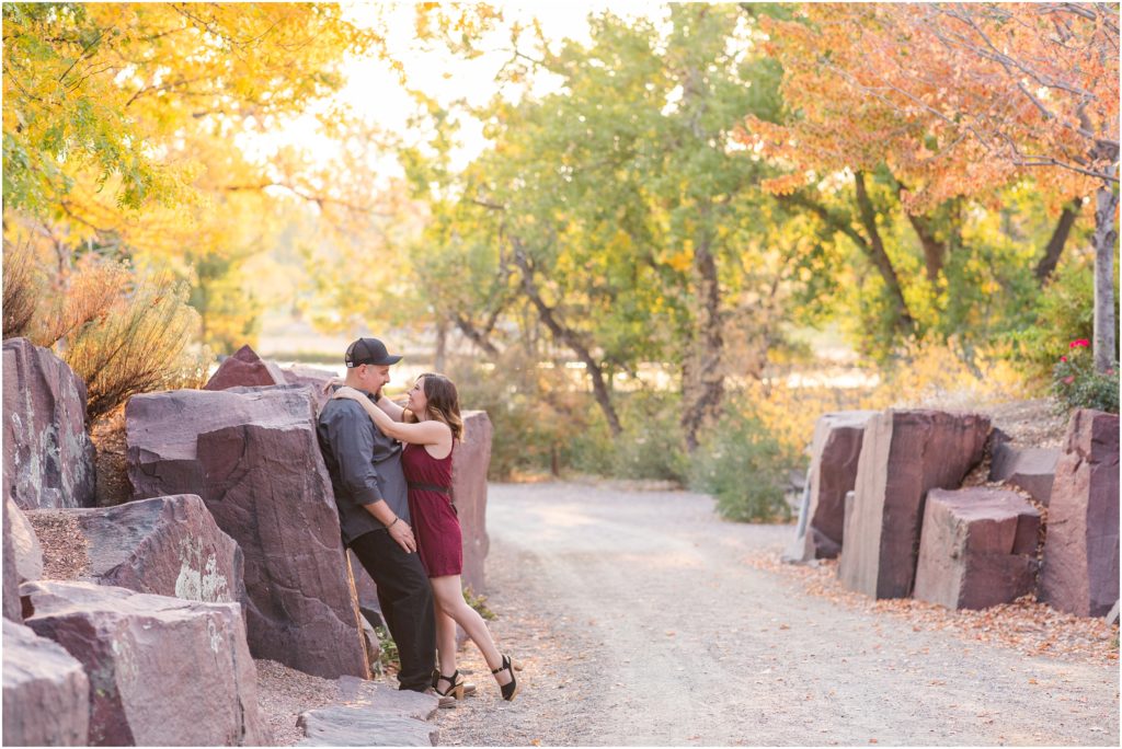 Colorado Fall Engagement Session at the Hudson Garden