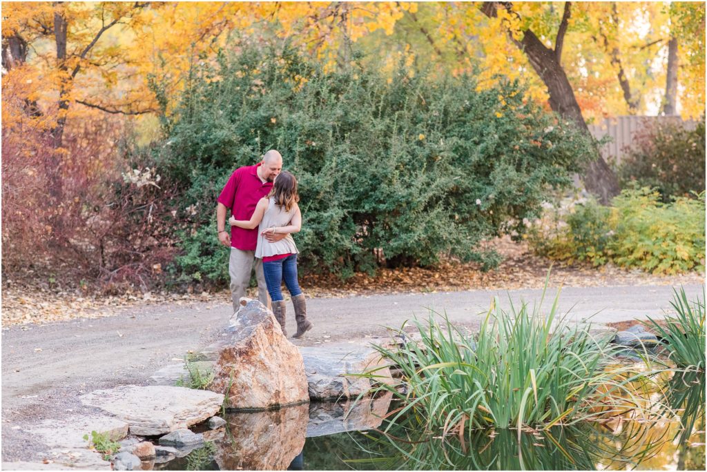 Colorado Fall Engagement Session at Hudson Garden