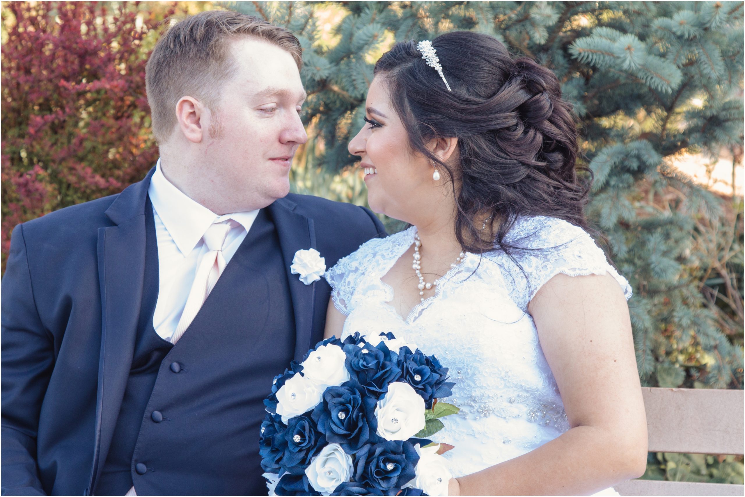Tyler and Linda were married at the Immaculate Heart Catholic Church.