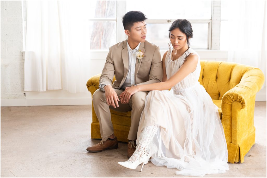 Styled Wedding Session with Spring and Bright Citrus Colors Denver Colorado