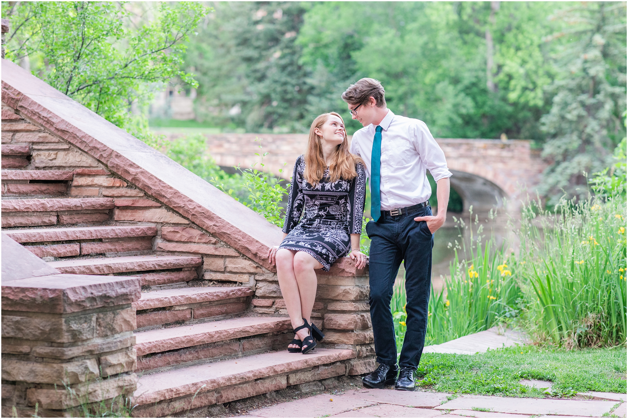 Nate and Teresa's Engagement Session at Varsity Bridge in Boulder Colorado