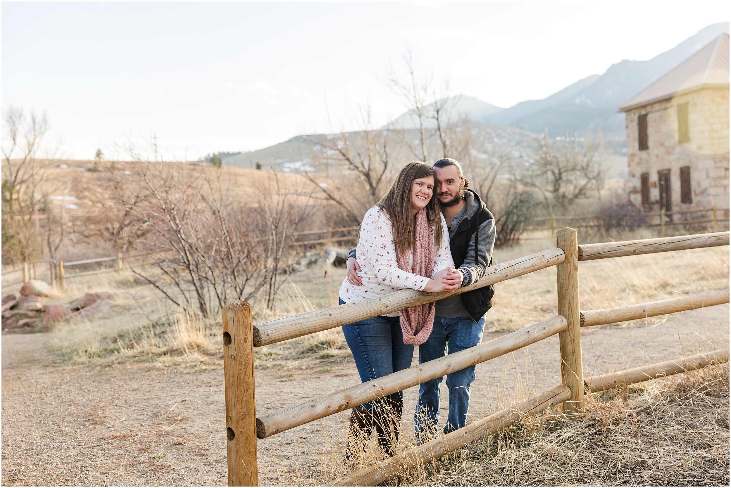 Isabelle and Isaac Winter Engagement Session South Mesa trail Boulder Colorado Brittani Chin Photography